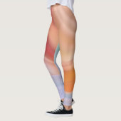 オレンジ色の赤紫色の緑の流体アートレギンス レギンス (左)