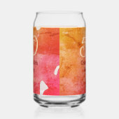 オレンジ色の赤50誕生日アニバーサリー追加の日付p ガラス缶 (右)