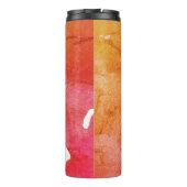 オレンジ色の赤50誕生日アニバーサリー追加の日付p タンブラー (裏面)