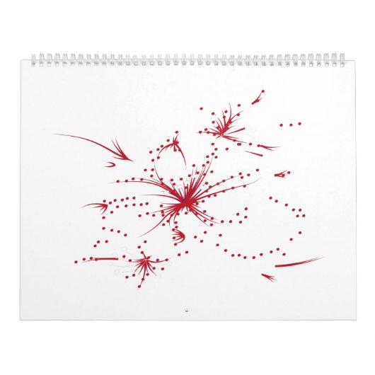 オレンジ色の赤、シアン、マゼンタのドット カレンダー (カバー)