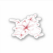 オレンジ色の赤、シアン、マゼンタのドット シール (正面)