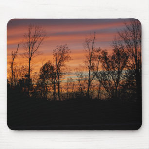オレンジ色の輝きの日没のmousepad マウスパッド