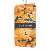 オレンジ色の迷彩自分の名前をパーソナライズ カーエアーフレッシュナー (左)