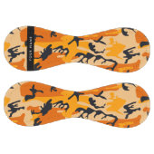 オレンジ色の迷彩自分の名前をパーソナライズ ソフトボール (パネル)