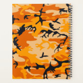 オレンジ色の迷彩自分の名前をパーソナライズ プランナー手帳 (裏面)