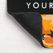 オレンジ色の迷彩自分の名前をパーソナライズ マウスパッド (コーナー)