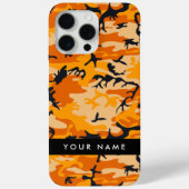 オレンジ色の迷彩自分の名前をパーソナライズ Case-Mate iPhoneケース (裏面)