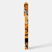 オレンジ色の迷彩自分の名前をパーソナライズ iPhoneケース (左側面)