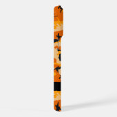 オレンジ色の迷彩自分の名前をパーソナライズ iPhoneケース (右側面)