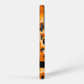 オレンジ色の迷彩自分の名前をパーソナライズ SAMSUNG GALAXYケース (右側面)