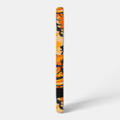 オレンジ色の迷彩自分の名前をパーソナライズ SAMSUNG GALAXYケース (左側面)