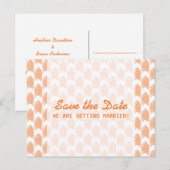 オレンジ色の部族矢印の日付はがきを保存 案内ポストカード (正面/裏面)