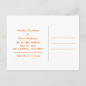 オレンジ色の部族矢印の日付はがきを保存 案内ポストカード (裏面)