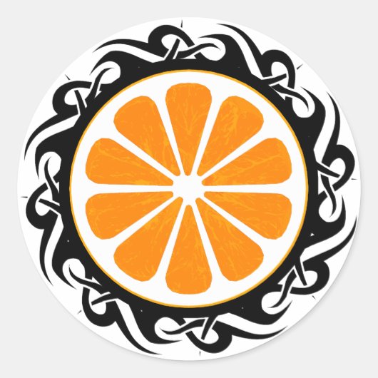 オレンジ色の部族。 ラウンドシール (正面)