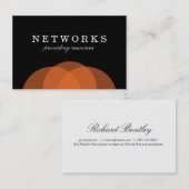 オレンジ色の重なり 名刺 (正面/裏面)