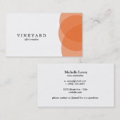 オレンジ色の重なり 名刺 (正面/裏面)