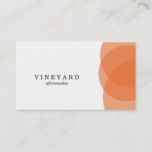 オレンジ色の重なり 名刺 (正面)