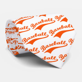 オレンジ色の野球台本 ネクタイ