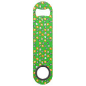 オレンジ色の金ゴールドシャツ付きサッカーテーマ スピード栓抜き (正面)