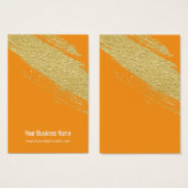 オレンジ色の金ゴールドブラシイヤリングディスプレイカード (正面&裏面)