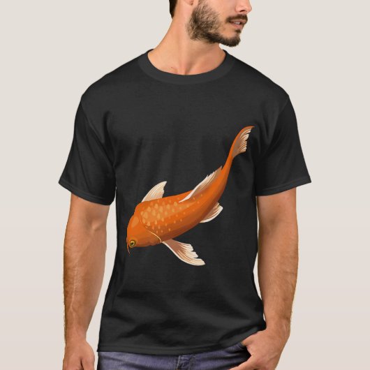 オレンジ色の錦鯉 Tシャツ (正面)