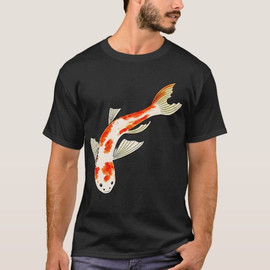 オレンジ色の錦鯉 Tシャツ (正面)