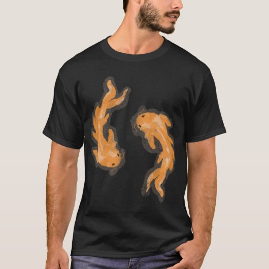 オレンジ色の錦鯉 Tシャツ (正面)
