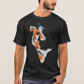 オレンジ色の錦鯉 Tシャツ (正面)