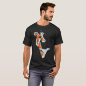 オレンジ色の錦鯉 Tシャツ (正面フル)