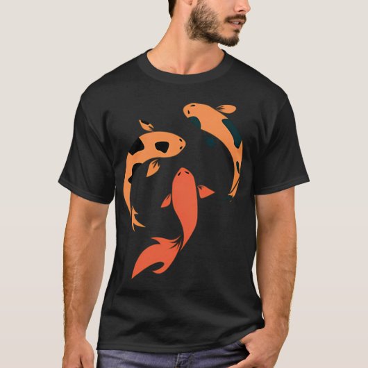 オレンジ色の錦鯉 Tシャツ (正面)