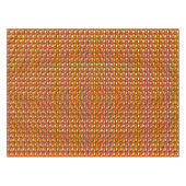 オレンジ色の長方形の彫刻と染色プレート テーブルクロス (正面(横))