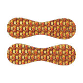 オレンジ色の長方形の彫刻と染色プレート 野球ボール (パネル)