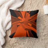 オレンジ色の長方形 クッション (ブランケット)