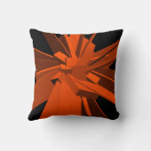 オレンジ色の長方形 クッション (裏面)