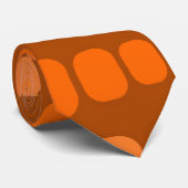 オレンジ色の長方形（丸） ネクタイ (ロール)