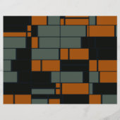 オレンジ色の長方形（緑） チラシ (裏面)