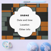 オレンジ色の長方形（緑） チラシ (シングル)