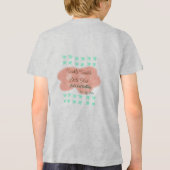 オレンジ色の雲 きらきら小さな星 緑 トライブレンドTシャツ (裏面)