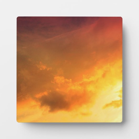 オレンジ色の雲 フォトプラーク (正面)
