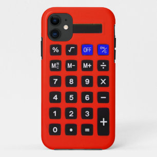 オレンジ色の電卓 iPhone 11 ケース