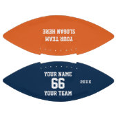 オレンジ色の青い白いサッカーの名前、番号、チーム アメリカンフットボール (パネル)