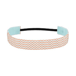 オレンジ色の青い白いシェブロンのパタモダンーン アスレチックヘッドバンド
