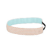 オレンジ色の青い白いシェブロンのパタモダンーン アスレチックヘッドバンド (右)