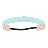 オレンジ色の青い白いシェブロンのパタモダンーン アスレチックヘッドバンド (裏面)