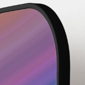 オレンジ色の青い紫ストライプの模様(名前あり) ピックルボールラケット (左詳細)