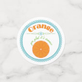 オレンジ色の青で夏を楽しめ縁どる コンフェッティ (スモール正面)