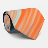 オレンジ色の青ストライプ色 ネクタイ (ロール)