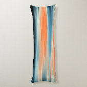 オレンジ色の青ストライプ色 ボディピロー (裏面 (縦))