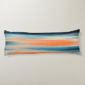 オレンジ色の青ストライプ色 ボディピロー (裏面)