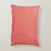 オレンジ色の革の表皮のテクスチャ層のサンプル アクセントクッション (裏面(縦))